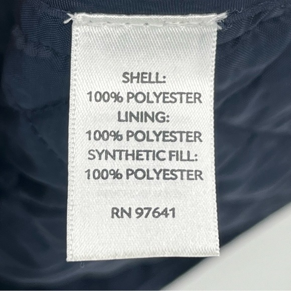 J Jill L Full Zip Blue Quilted Vest - Picture 6 of 7